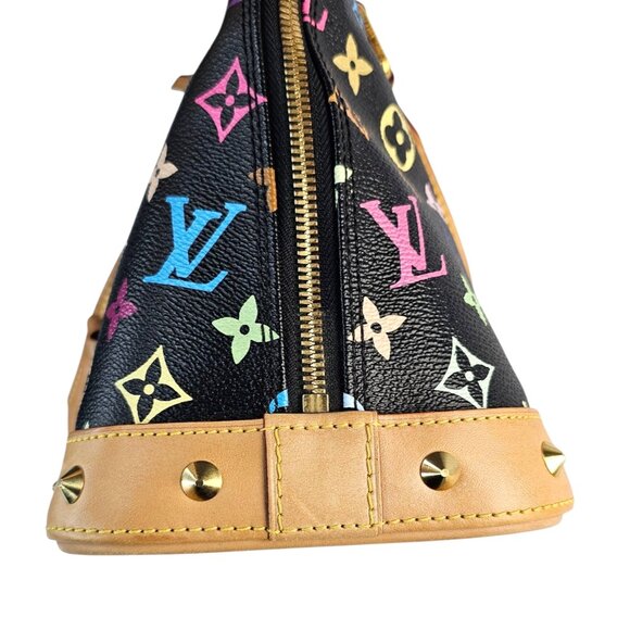 LOUIS VUITTON Multicolor Alma PM LV Murakami Black Monogram Bag Rare 2011 Italy - Picture 14 of 16